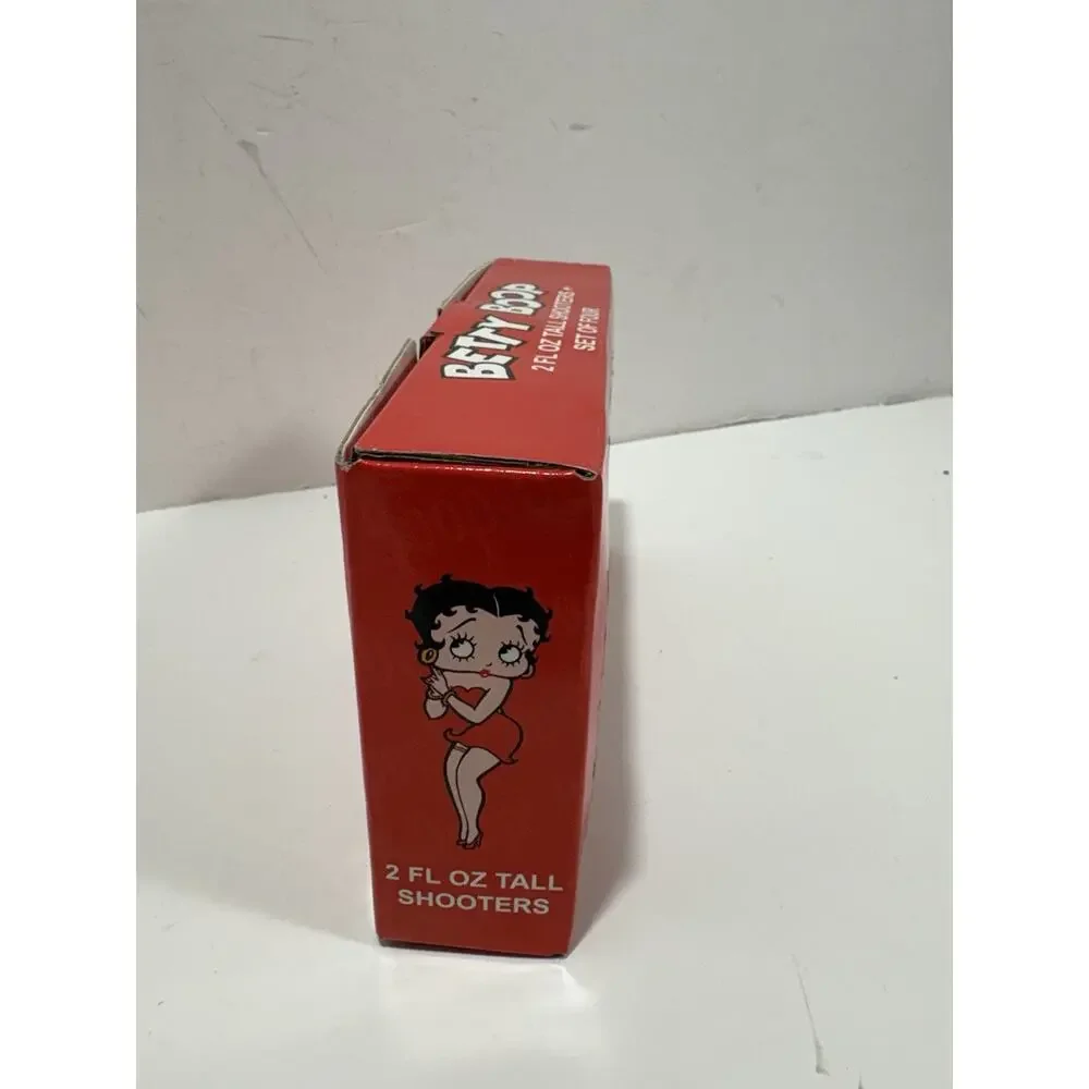 Retro BETTY BOOP‎ 2 FL Oz FLARED SHOOTERS GLASS SET OF 4